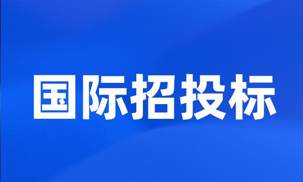 国际招投标