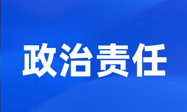 政治责任