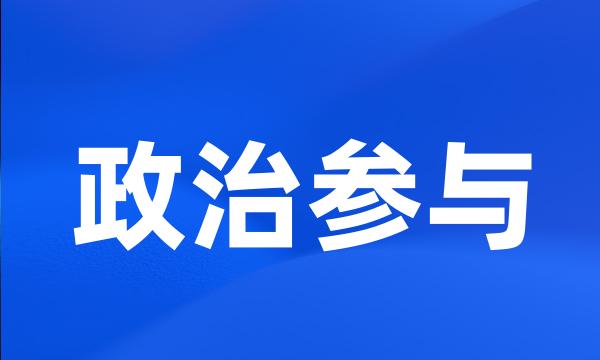 政治参与