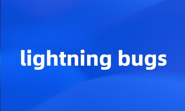 lightning bugs