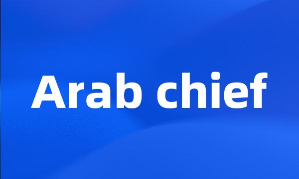 Arab chief