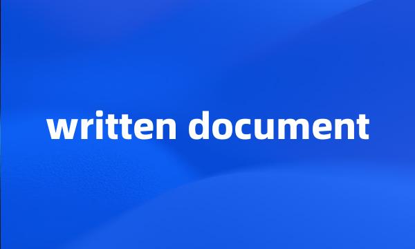 written document