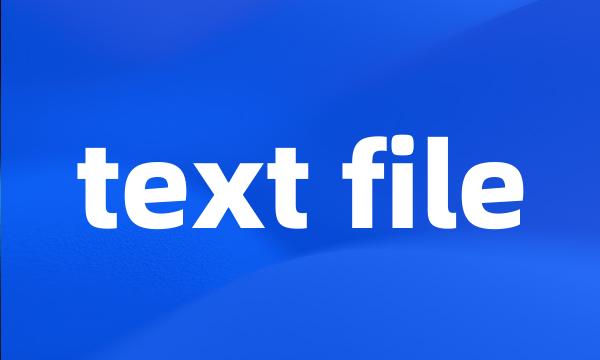 text file