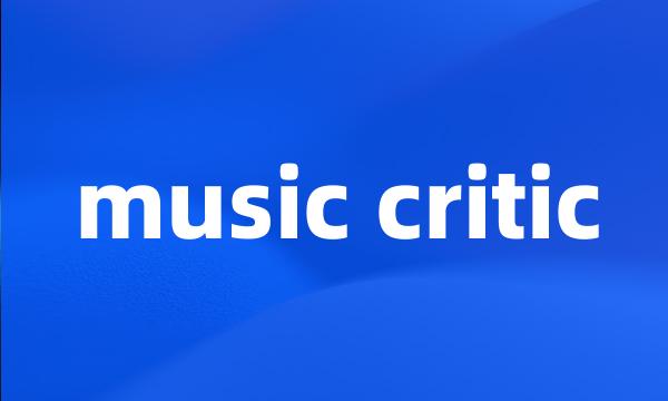 music critic