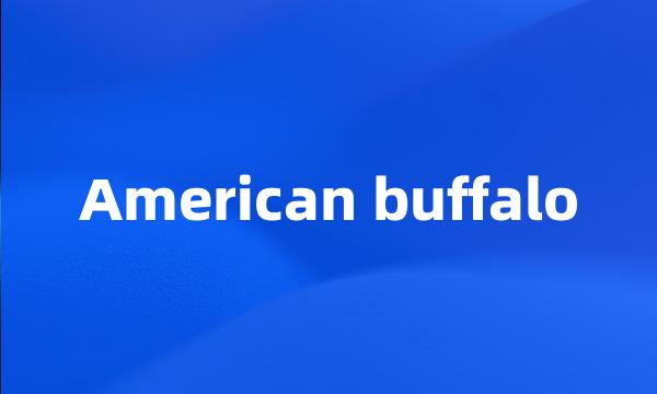 American buffalo