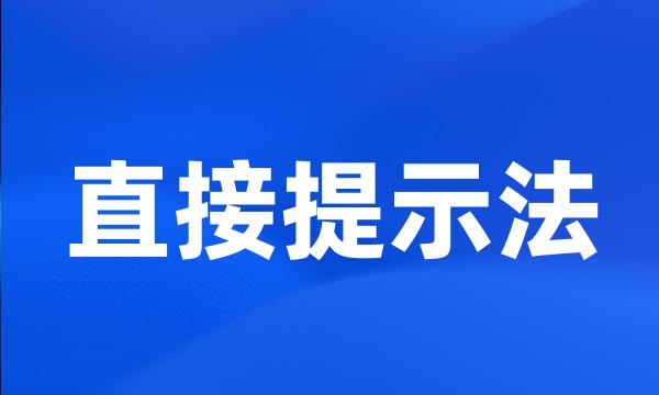 直接提示法