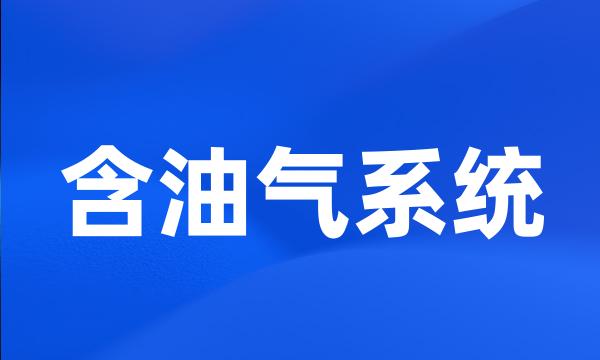 含油气系统