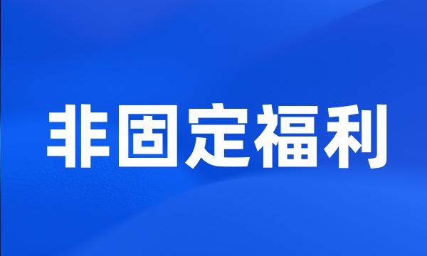 非固定福利