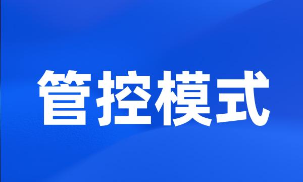 管控模式