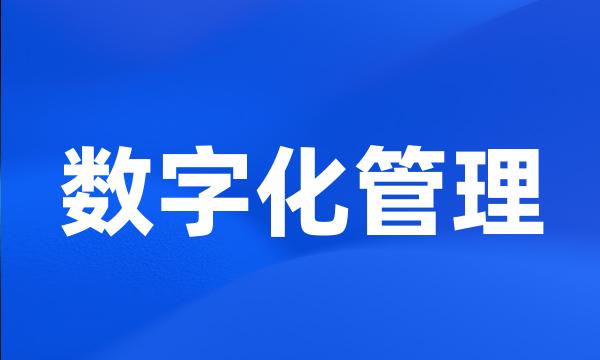 数字化管理