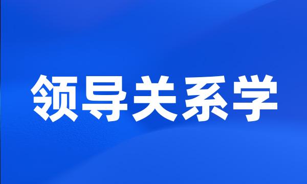 领导关系学