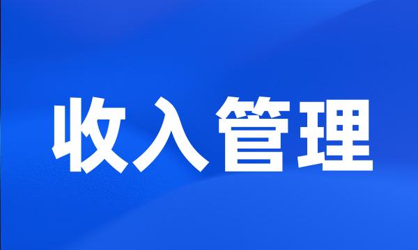 收入管理