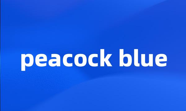 peacock blue