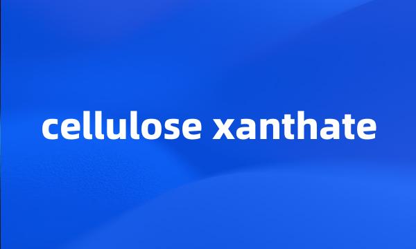 cellulose xanthate