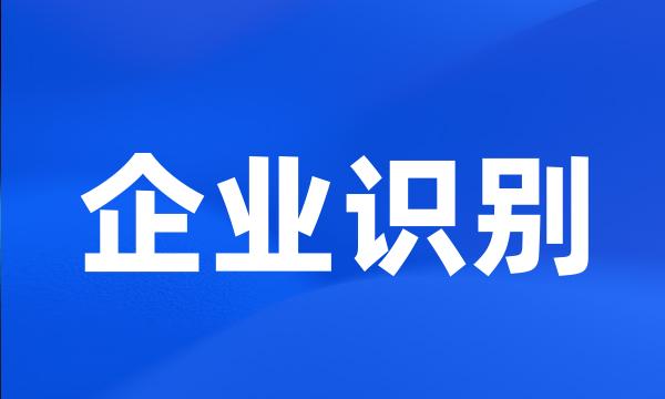 企业识别