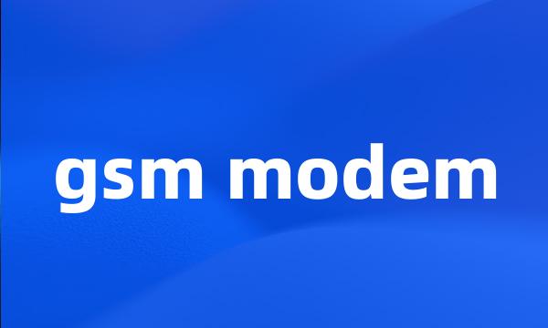 gsm modem