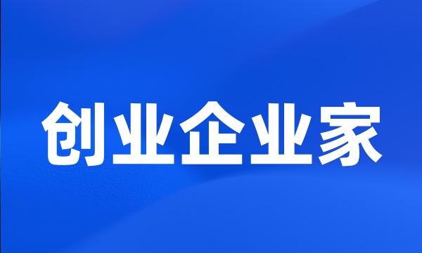 创业企业家