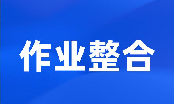 作业整合