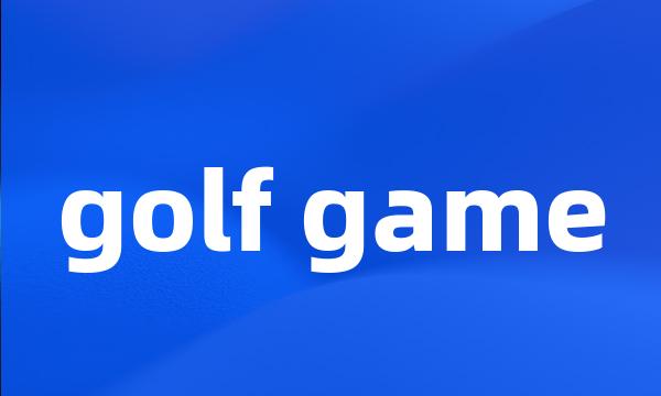 golf game