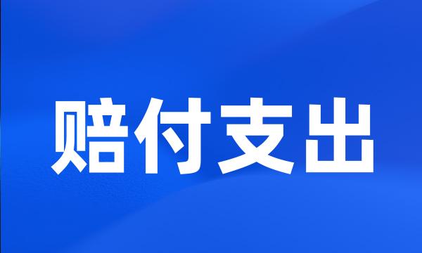 赔付支出