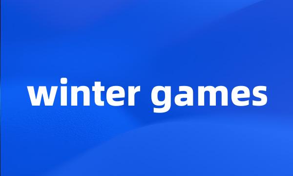 winter games