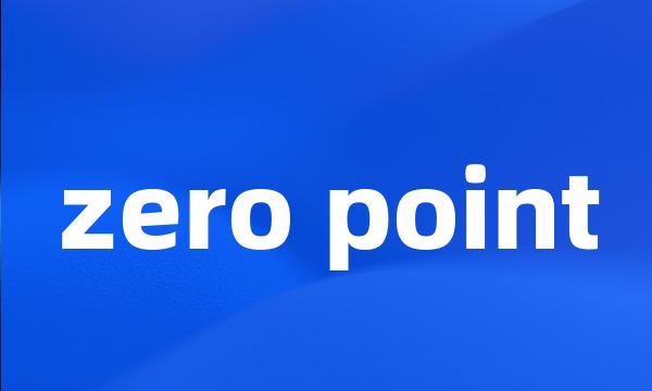 zero point