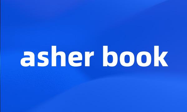 asher book