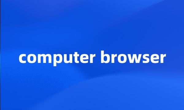 computer browser