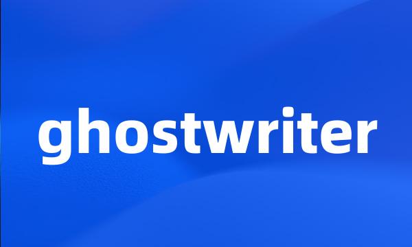 ghostwriter