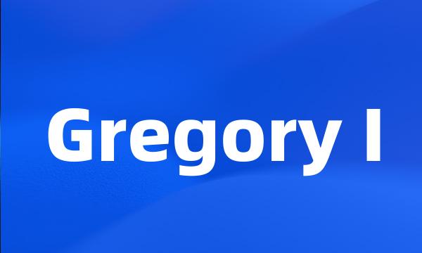 Gregory I