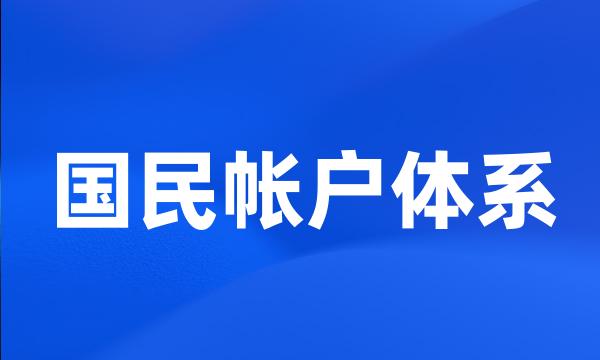 国民帐户体系