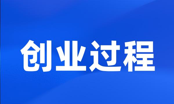 创业过程