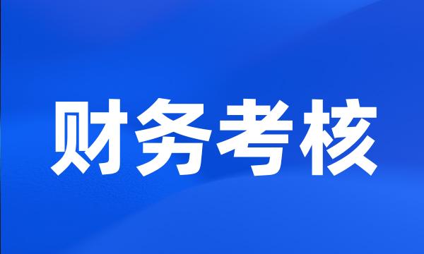 财务考核