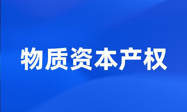 物质资本产权