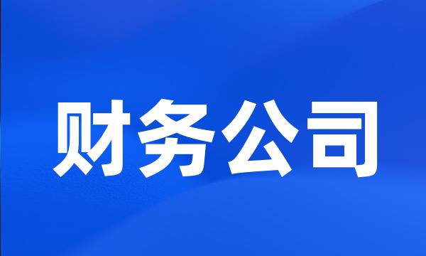 财务公司