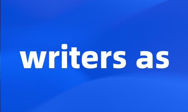 writers as