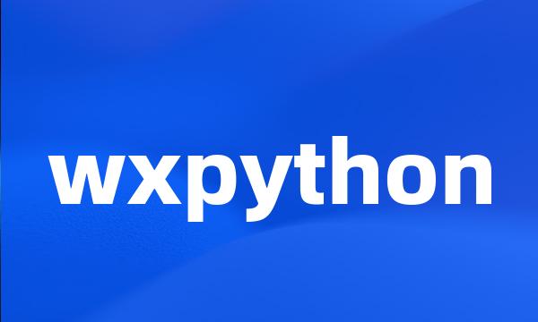 wxpython