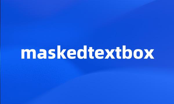 maskedtextbox