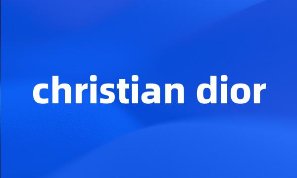 christian dior