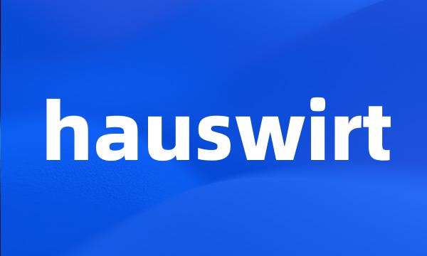 hauswirt