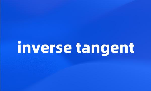 inverse tangent