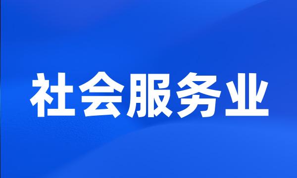 社会服务业