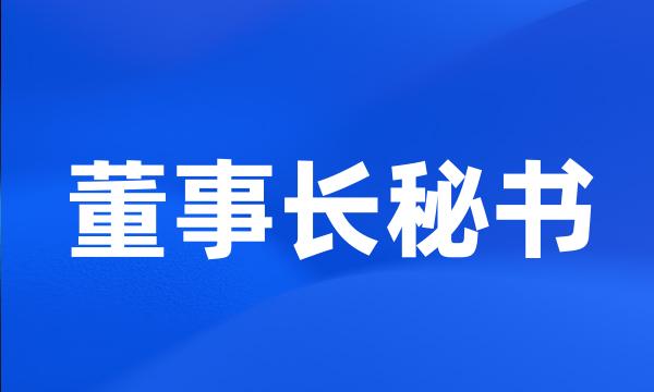 董事长秘书