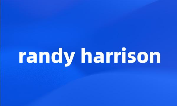 randy harrison