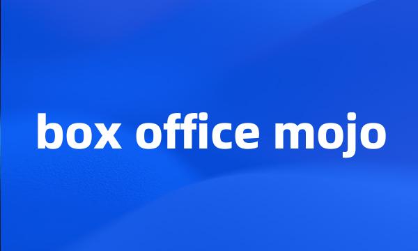 box office mojo