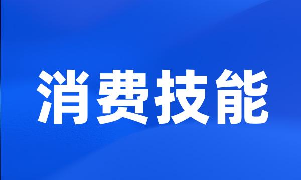 消费技能