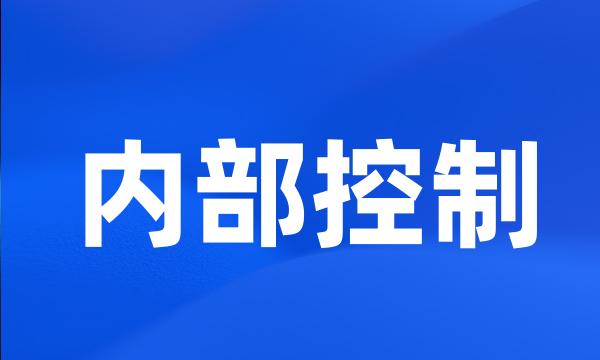 内部控制