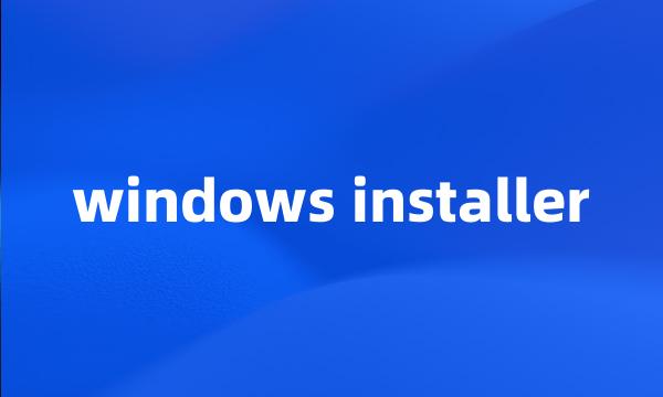 windows installer