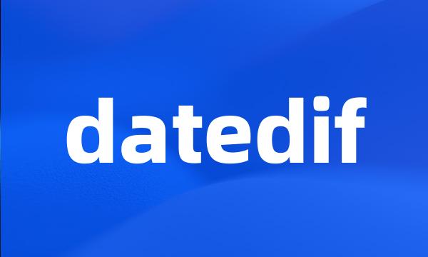 datedif