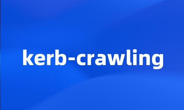 kerb-crawling